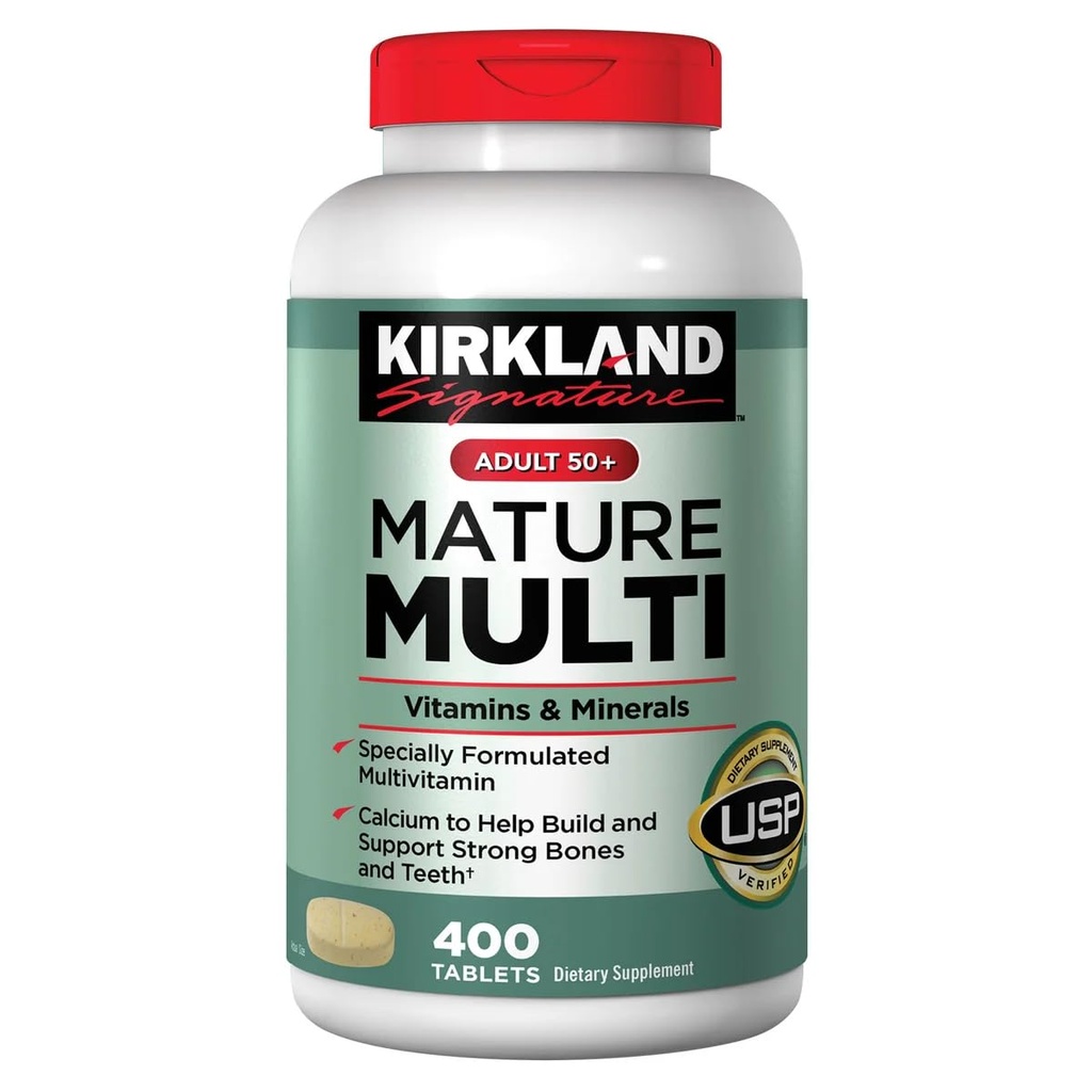 Kirkland Signature Adultes 50+ Mature Multi, 400 Comprimés 1