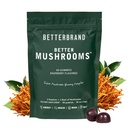 Betterbrand BetterMushrooms Gommies Nootropiques - Soutient une meilleure santé, une meilleure fonction cognitive, une clarté mentale avec 10 champignons fonctionnels - 60 Gommies - Arôme de framboise - Pack de 1
