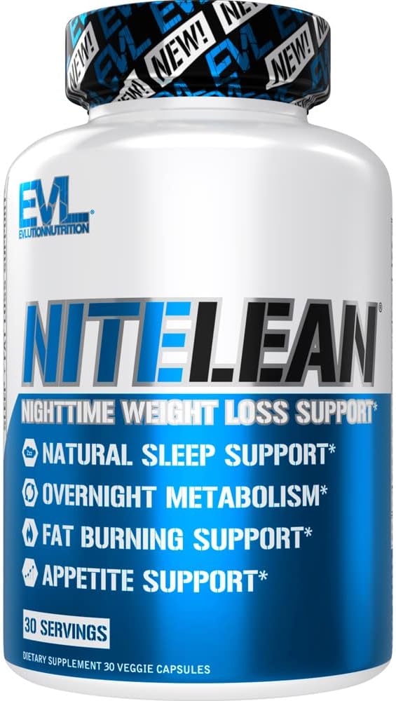 Evluution nutrition nuit temps Fat Burner Support - nuit sommeil et perte de poids pilules de soutien avec thé vert thermogénique et blanc haricot extrait - pilules de régime qui peuvent aider à la perte de graisse étubnée