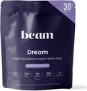Beam Dream Sleep Powder, L-Theanine, Apigenin, Reishi et Magnésium, troisième partie testé aide au sommeil naturel et supplément de sommeil pour le sommeil profond, relaxation et récupération, soutien de sommeil naturel, 30 portions