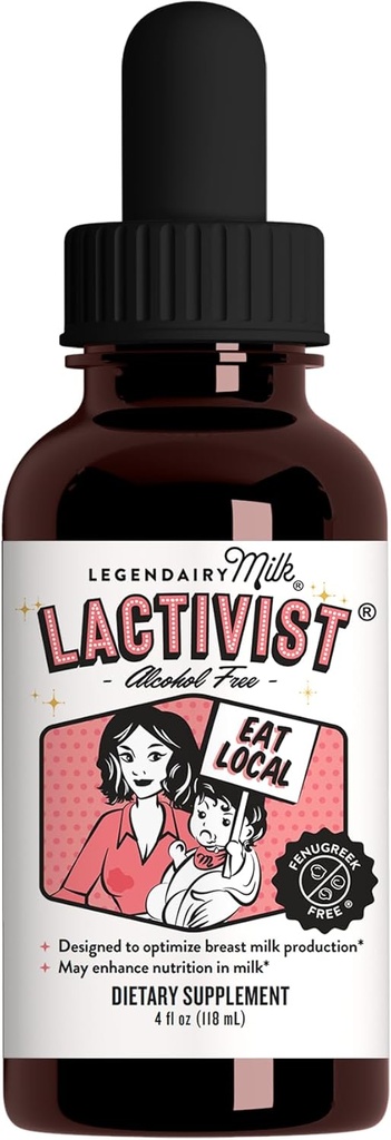 Lait légendaire gouttes lactivistes, supplément d'allaitement pour augmenter l'offre de lait maternel, Torbang biologique pour l'allaitement, Fabriqué aux États-Unis, Sans alcool, 4 Fl Oz