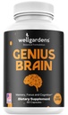 Suppléments Cerveau 100% pur pour mémoire, focus et cognition - Soutien quotidien pour la clarté mentale avec Bacopa, Magnésium, Vitamines B6, Phosphatidylsérine - Non-OGM, Sans gluten