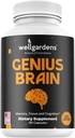 Suppléments Cerveau 100% pur pour mémoire, focus et cognition - Soutien quotidien pour la clarté mentale avec Bacopa, Magnésium, Vitamines B6, Phosphatidylsérine - Non-OGM, Sans gluten