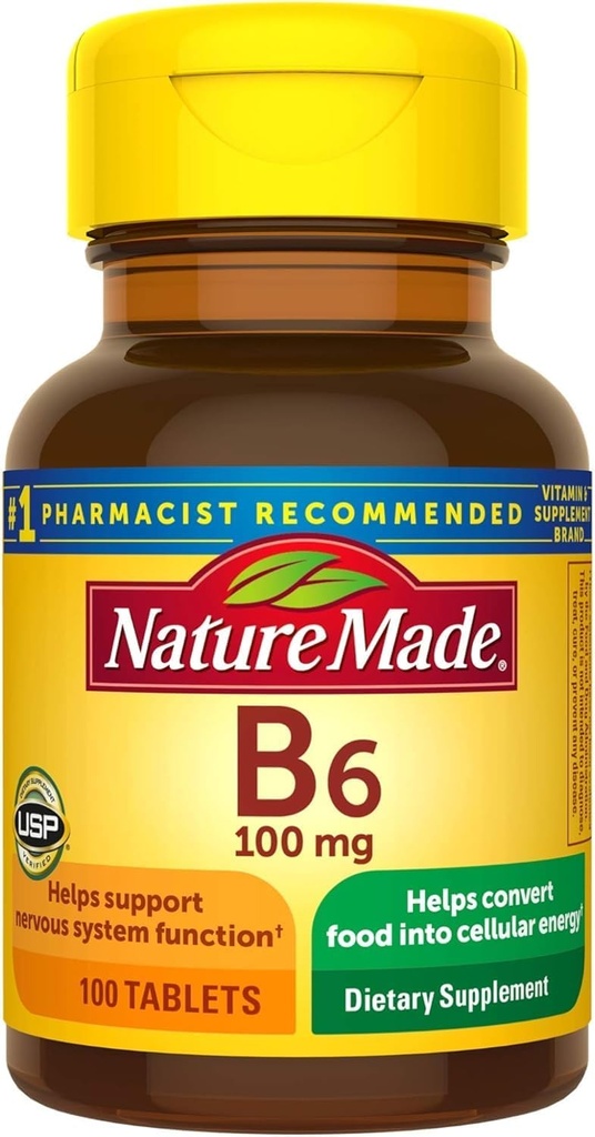 Nature faite de vitamine B-6 100 mg Comprimés 100 ea (paquet de 4)