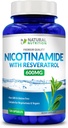 Générique Vitamine naturelle Nicotinamide avec Resvératrol 600mg (Vitamine B-3) 120 Capsules de Veggie Sans gluten et non-OGM