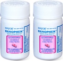 MAJOR Banohpen - Médicaments Allergiques Complètes - Diphénhydramine HCI 50 mg - Antihistamine - 100 Capsules (2 Pack)
