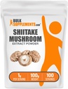 BulkSupplements.com Shiitake Mushroom Extract Powder - Shiitake Mushroom Powder Supplement, Immune Support - Vegan & Gluten Free, 1g per Serving, 100g (3.5 oz) (Pack of 1)