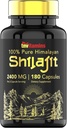tnvitamins Shilajit Capsules 2400 MG - 180 Capsules 100% Himalayan Pure Shilajit Capsules pour hommes et femmes