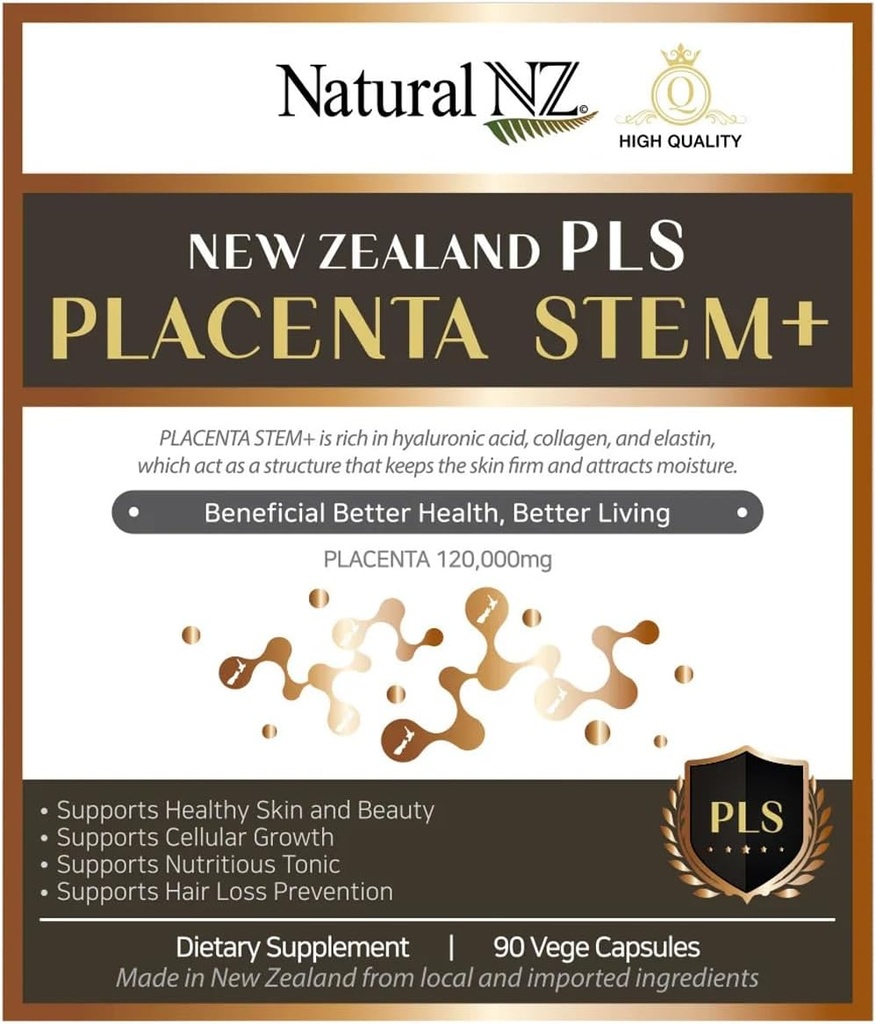 Nouvelle-Zélande Placenta Stem+ 120 000mg 90 gélules de légumes (1)