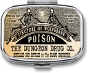 Metal 2 Compartiment Pill Organizer Travel Friendly Portable Compact Box Cute Case to Hold Vitamines/Tylenol/Fish Oil/Supplements/Meds/Tablet for Purse/Pocket (Poison Skull), 1,97x0,79x0,39''