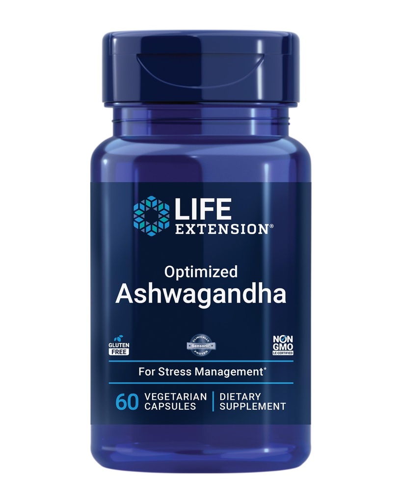 Extension de vie Super Omega-3 240 Softgels & Optimisé Ashwagandha 60 Capsules - Huile de poisson, anti-stress et supplément de soutien au cerveau