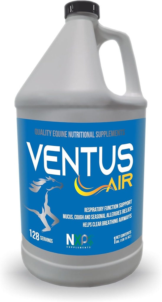 Ventus Air - Soutien respiratoire Supplément allergies de mucus pour chevaux par Suppléments NXP - 1 Gallon (128 oz)