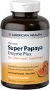 American Health Super Papaya Enzyme Plus - 360 comprimés à croquer - Le supplément après-repas - Non-OGM - 120 portions