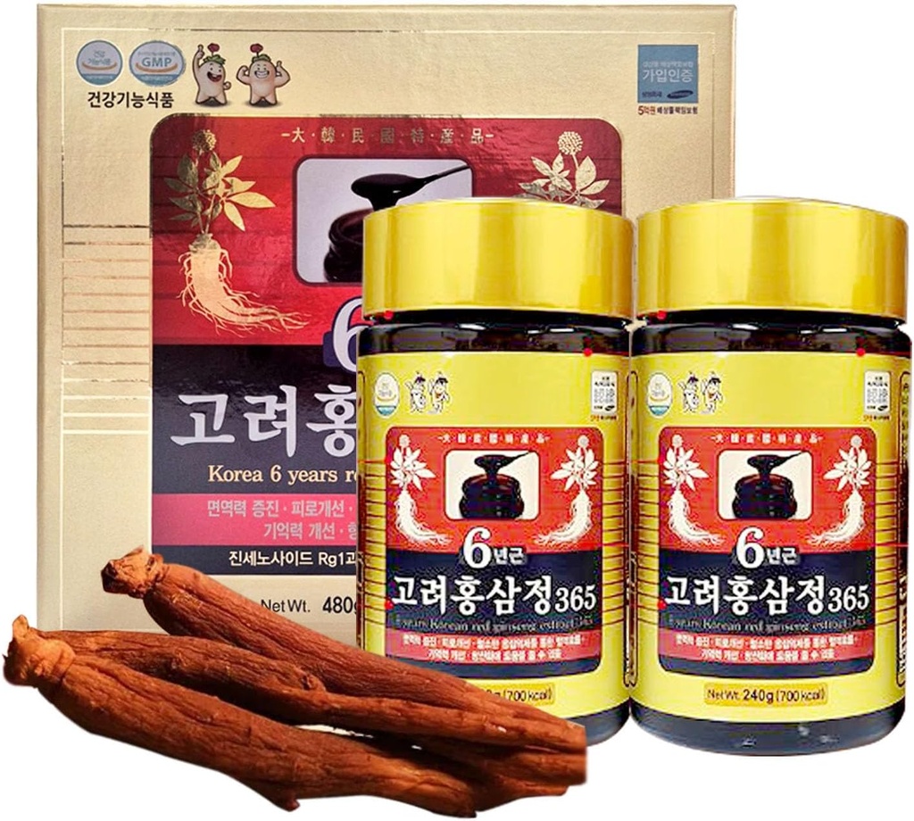 HongSamJeong, Coréen 6 ans Root Red Ginseng Gold Extract, Saponin, Panax, 8.5 Ounce (paquet de 2)
