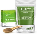 Certified Organic He Shou Wu - Large 5oz Bag of 30:1 Concentrated-Fo-ti - Organic Foti Extract- Fo ti He Shou Wu Organic-Plus Free Bamboo Spoon