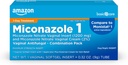 Amazon Basic Care Miconazole Nitrate Vaginal Insert 1200 mg and Miconazole Nitrate Cream 2 Combination Vaginal Yeast Infection, White, 0.32 Ounce (Pack of ), 1 Count