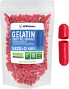 XPRS Nutra Taille 0 Capsules vides - 100 Compte Capsules de gélatine vides - Pills Bricolage Capsule Remplissage - Pure Boucles de gel de pilules rechargeables pour Do-It-Youlf Suppléments (Rouge)