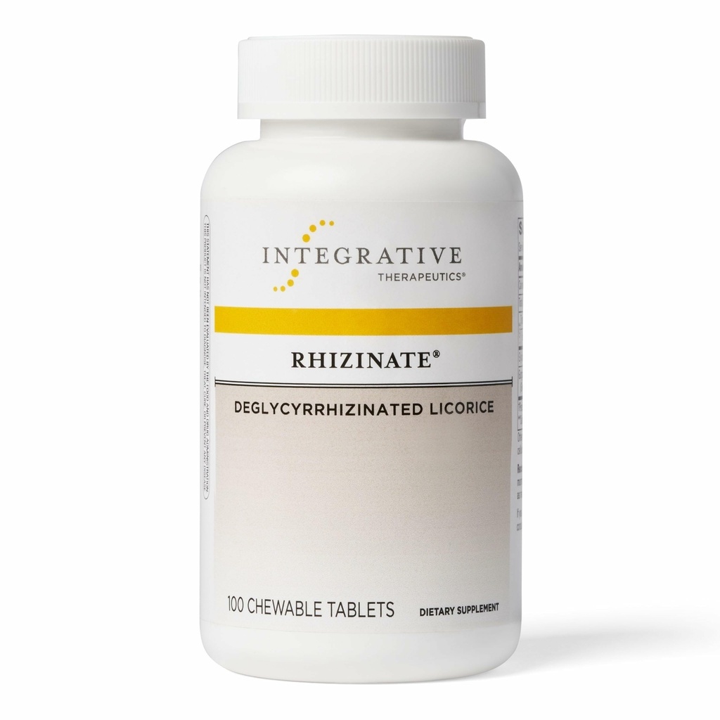 Thérapeutique intégrative Rhizinate - Supplément digestif pour le soutien de la santé gut* - Soutien de la santé intestinale* - Vegan, sans gluten et sans lait - 100 comprimés à croquer (33 portions)