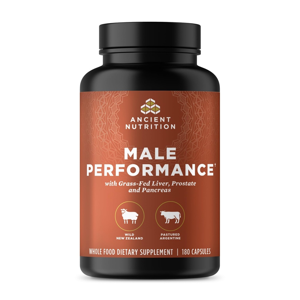 Suppléments d'organes nutritionnels anciens pour les hommes, capsules complexes d'organes gras et sauvages, foie, prostate, pancréas soutient la performance masculine, le vieillissement en santé, 180 Ct