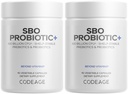 Codeage SBO Probiotiques, 100 milliards d'UFC par portion, mélange d'organismes à base de sol multisouche et mélange botanique fermenté biologique, plateau-stable - 2 paquets