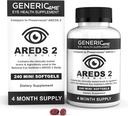 AREDS 2 SoftGels, 500 mg de vitamine C, 400 UI de vitamine E, 10 mg de lutéine, 2 mg de zéaxanthine, 80 mg de zinc, 2 mg de cuivre - soutient la santé des yeux - 240 Mini SoftGels (approvisionnement de quatre mois)