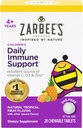 Support immunitaire pour enfants de Zarbee, Vitamine C, D & Zinc Vitamines quotidiennes pour enfants de 4 ans et plus, Saveur naturelle de fruits tropicaux, 28 comprimés à croquer