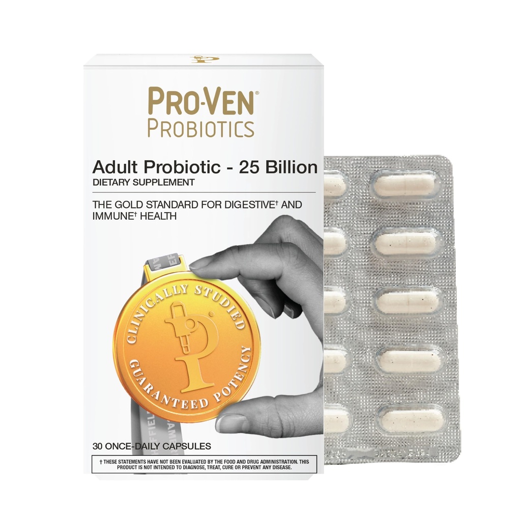 Probiotique quotidien pour les femmes et les hommes : 25 milliards d'UFC avec Acidophilus & Bifidus : Soutien digestif et immunitaire : 30 capsules