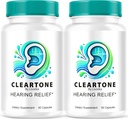 (2 Pack) Cleartone Capsules, Cleartone Ear Pills, Cleart Tone Pills for Hearing, Cleartone Official Capsules Advanced Formula, Cleartone Pills Reviews, Clear Tone for Overall Ear Health, 120, 2 Months