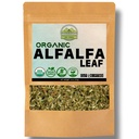 ZeeHERBS Organic Alfalfa Leaf 4 oz. (113g) Pack, USDA certifié biologique Alfalfa Leaf Loose Leaf Tea, de qualité supérieure Medicago Sativa Herb, coupé et tamisé, feuilles de thé Alfalfa