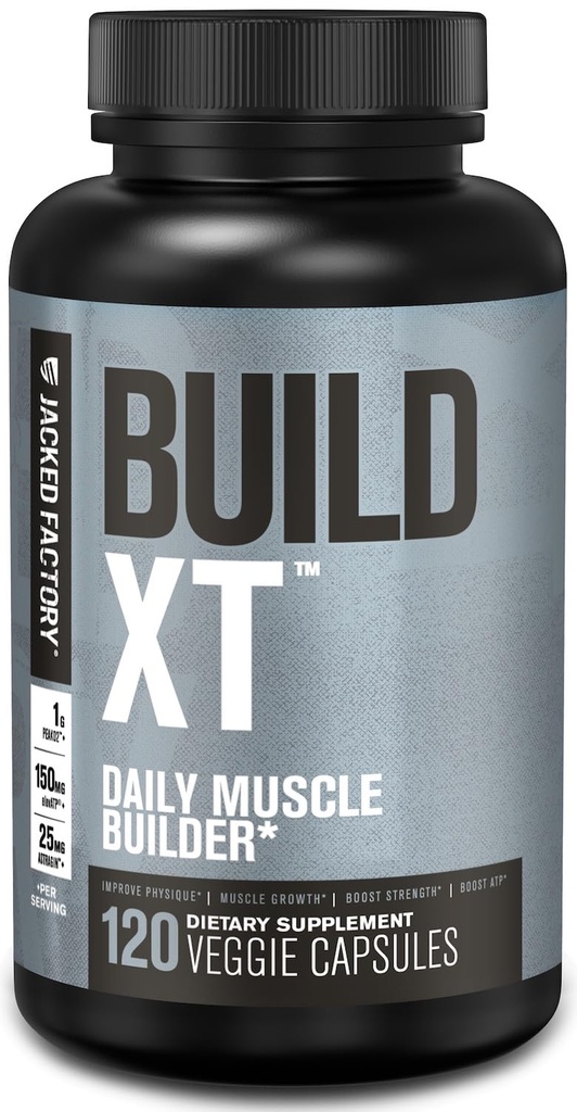 Jacked Factory Build-XT Daily Muscle Builder & Performance Enhancer - Supplément de construction musculaire pour la force et la croissance musculaires