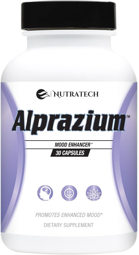 Alprazium - Supplément de soulagement du stress naturel pour la promotion d'une meilleure humeur, détente et apaisant. (30 Capsules)