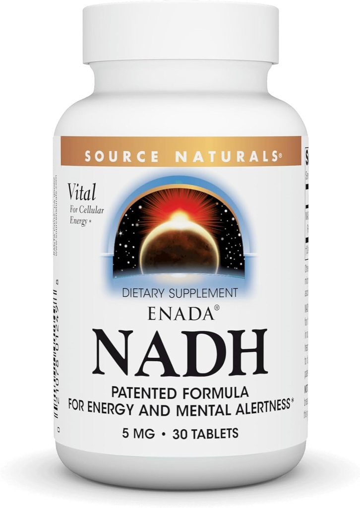 Source Naturelles NADH 5mg, 30 comprimés
