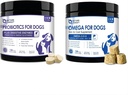 NATURE TARGET Probiotiques pour chiens - Omega 3 Huile de poisson pour chiens