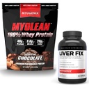 Supplément de soutien au foie Myogenix et protéines de lactosérum au chocolat Myoléen – Santé du foie avancé et rétablissement musculaire avec 40g dectosérum à haute protéine – Détox de soutien, croissance et performance