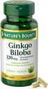 Bounty Ginkgo Biloba Capsules de la nature 120mg, Supplément de soutien de la mémoire, soutient la fonction cérébrale et l'alerte mentale, 100 capsules