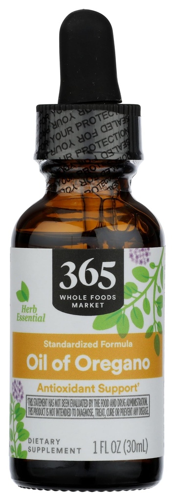 365 par le marché des aliments entiers, huile d'extrait liquide d'origan, 1 Fl Oz