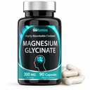 Tnvitamines Glycinate de magnésium Capsules (300 MG par portion - 90 Compte) )?Pure supplément en poudre de bisglycinate de magnésium chélaté pour le sommeil, le calme, le nerf et le stress*