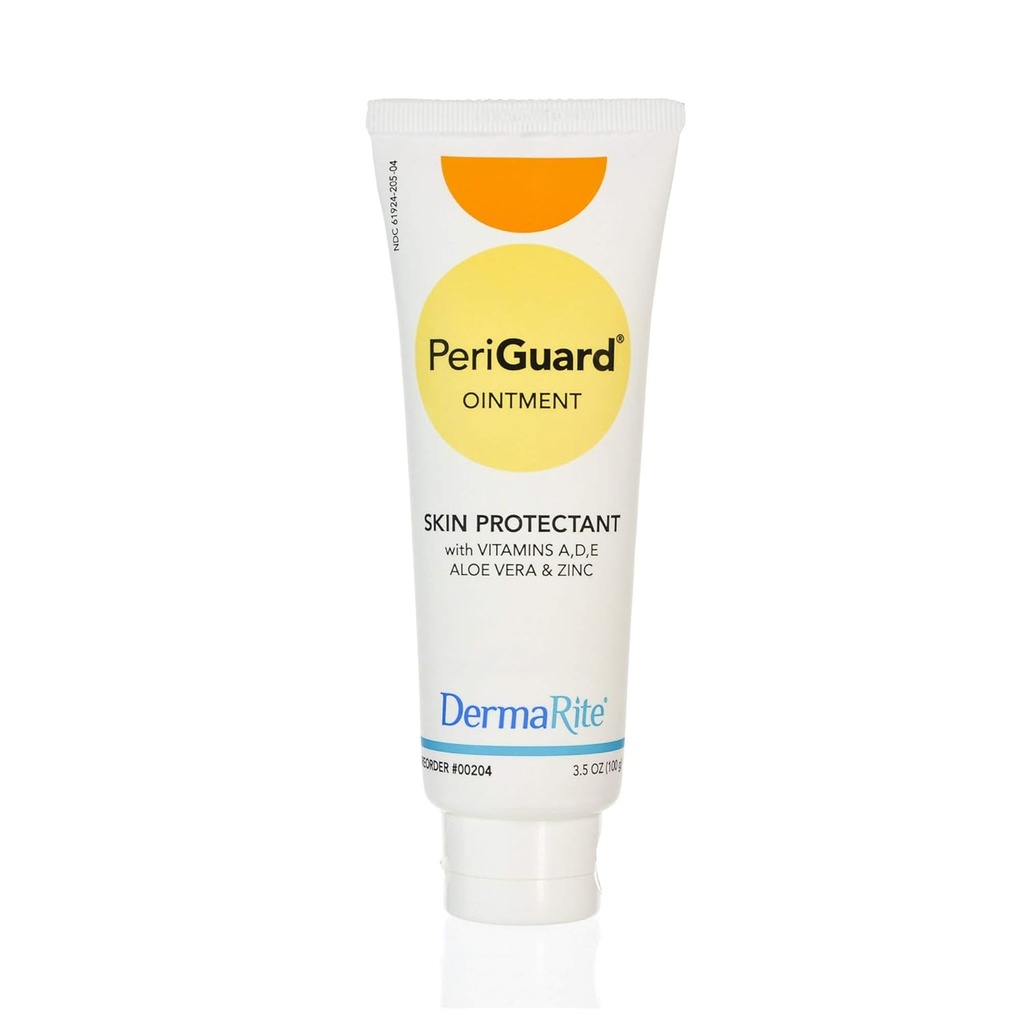Protection de la peau PeriGuard de DermaRite - Vitamines A, D, E, Aloe Vera & Zinc, s'en va clair, facile à enlever - 3,5 oz. Tube, 2 comtes