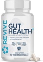 Revive MD Gut Health Supplements for Men & Women - Reparation quotidienne de Gut & Formule de soutien de santé digestive avec thym, origan et chardon de lait - Vegan-friendly, sans gluten - 60 capsules végétariennes