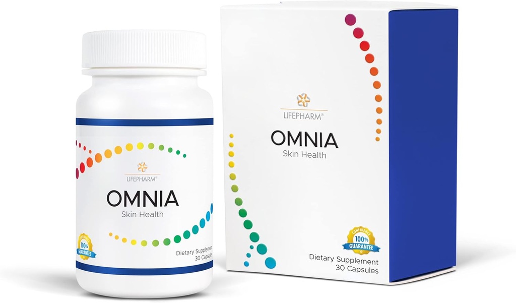Omnia - Supplément pour la peau, les cheveux et les ongles - Complexe triple agissant pour la peau saine et glorieuse - Caractéristiques d'un mélange naturel de vitamines, minéraux, collagène et autres superaliments - 30 capsules