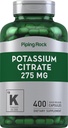 Supplément de Citrate de Potassium de Piping Rock 275 mg de 400 gélules