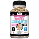 Kaya Naturals Vitamines d'hydratation de la peau - Pilules femelles - Capsules d'amélioration de la peau - Booster d'hydratation pour les femmes - favorise l'augmentation de l'énergie, de l'humeur et de l'endurance - Réduction de la sécheresse - 30 Capsules de Véggie