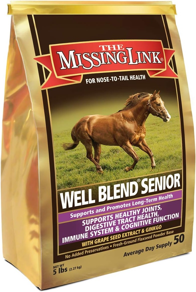 The Missing Link Ehine Well Blend Senior Superfood Supplément poudre, 5 lb. Sac / 50 jours d'approvisionnement