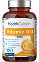 Vitamine D-3 10000 UI 120 Softgels - Haute puissance dans l'huile d'olive extra vierge non-OGM sans soja soutient la santé immunitaire des os forts