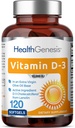 Vitamine D-3 10000 UI 120 Softgels - Haute puissance dans l'huile d'olive extra vierge non-OGM sans soja soutient la santé immunitaire des os forts