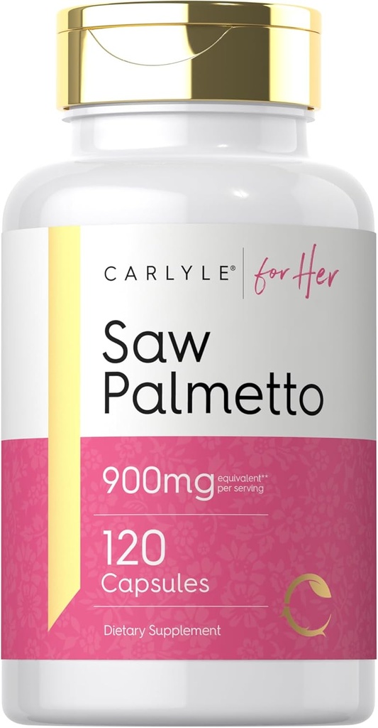Carlyle Saw Palmetto pour les femmes 900mg.120 Capsules.