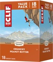 BAR CLIF - Beurre d'arachides croustillante - Fabriqué avec de l'avoine biologique - 11g Protéines - Non-OGM - Basées sur les plantes - Barres énergétiques - 2,4 oz. (18 Pack)