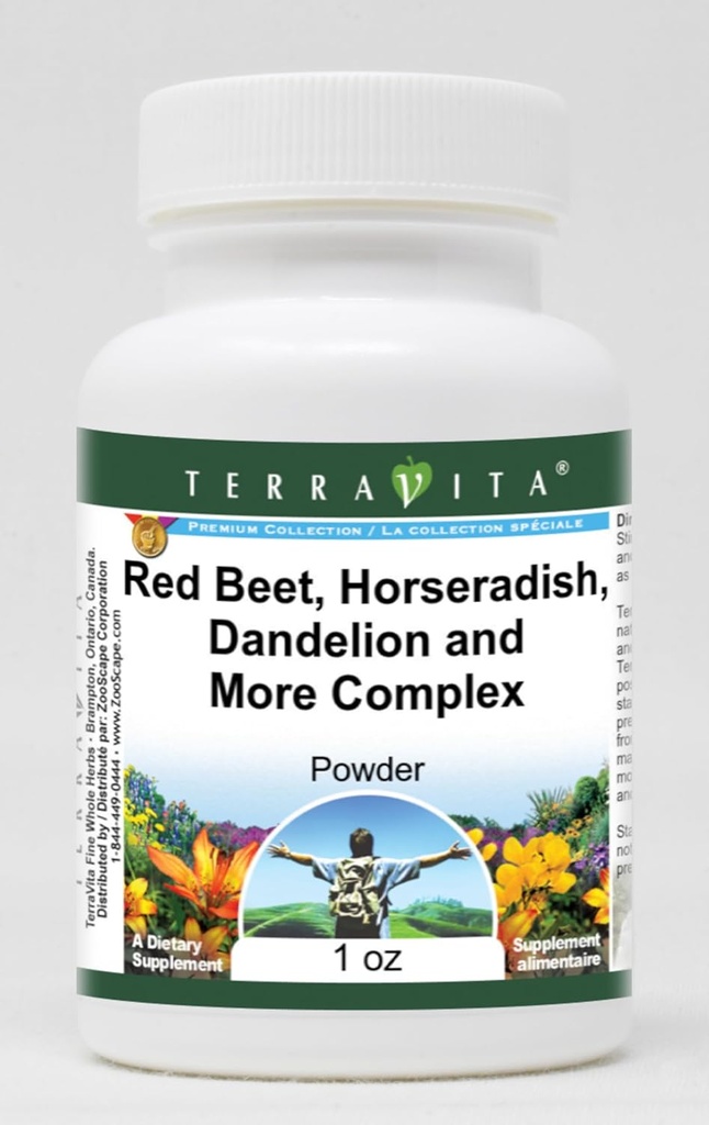 Poudre complexe de foie - Bette rouge, Horseradish, Dandelion et plus (1 oz, ZIN: 512564) - 3 paquets