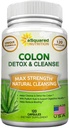 aSquared Nutrition Pure Colon Cleanse for Weight Loss - 120 Capsules, Max Strength, Natural Colon Detox Cleanser, Colon Cleansing Diet Supplément Blend pour la santé digestive, pilules pour les hommes et les femmes