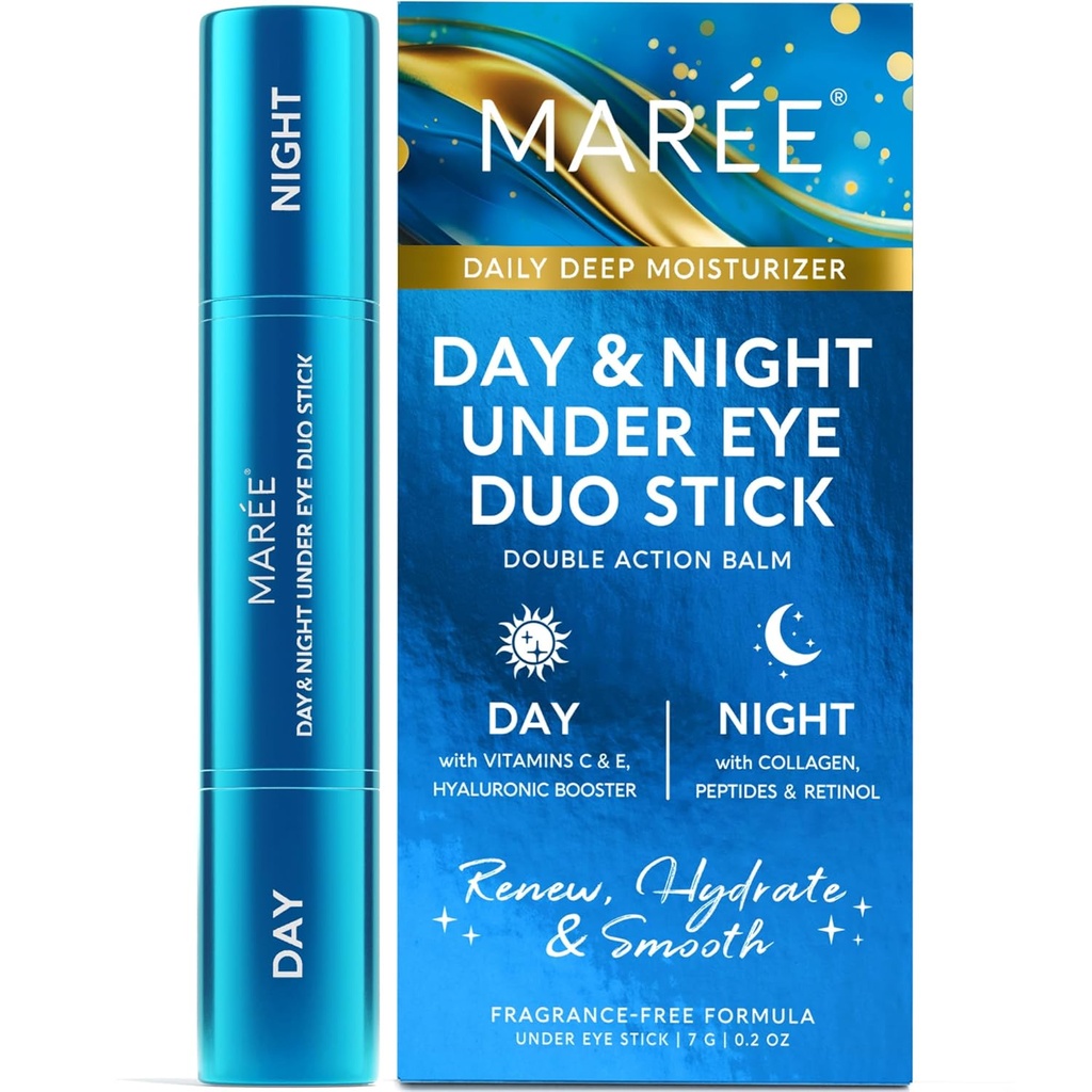 MAREE sous le baume des yeux - Brightener sous les yeux pour les cercles sombres Anti-âge hydratant visage - Acide hyaluronique vitamine C Sérum et crème de rétinol soins de la peau - Baume de rétinol hydratant hydratant Bâton de rétinol